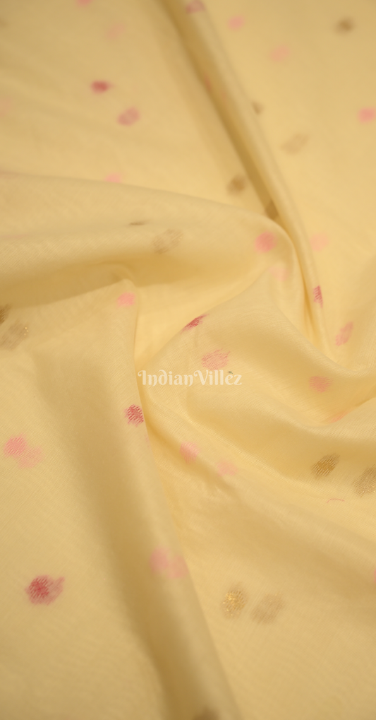 Off White Pure Chanderi Cotton Saree