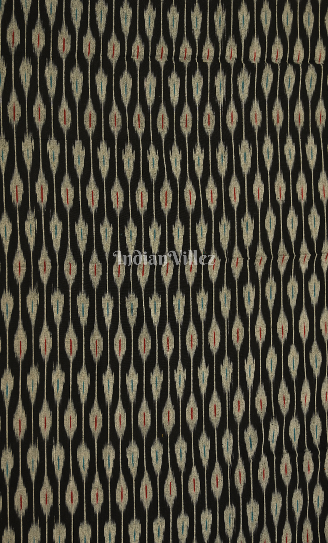 Black White Pochampally Ikat Cotton Unstitched Suit Sets