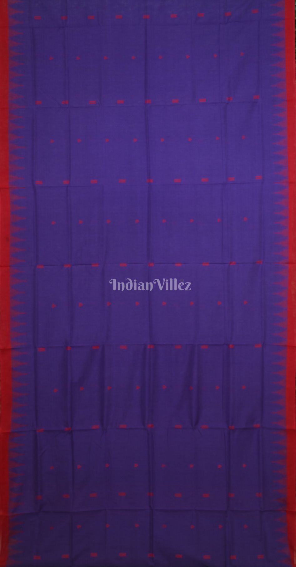 Blue Red Sachipar Odisha Ikat Sambalpuri Cotton Saree 