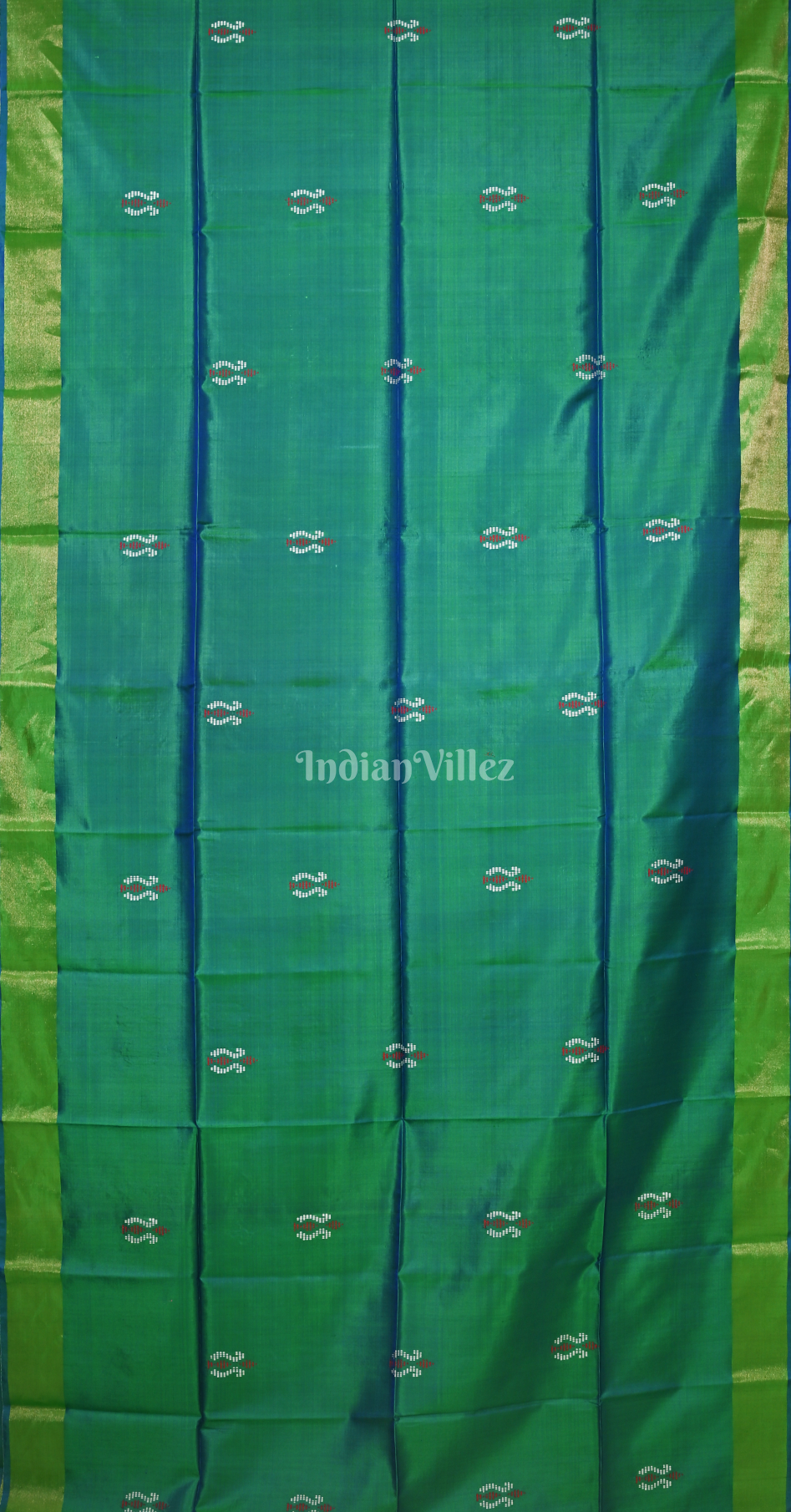Green Magenta Pink Bishnupuri Silk Saree