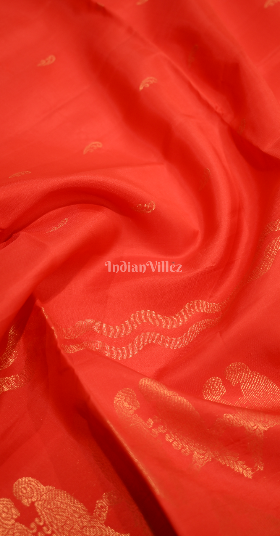 Red Bird Motif Pure Kanjivaram Soft Silk Saree