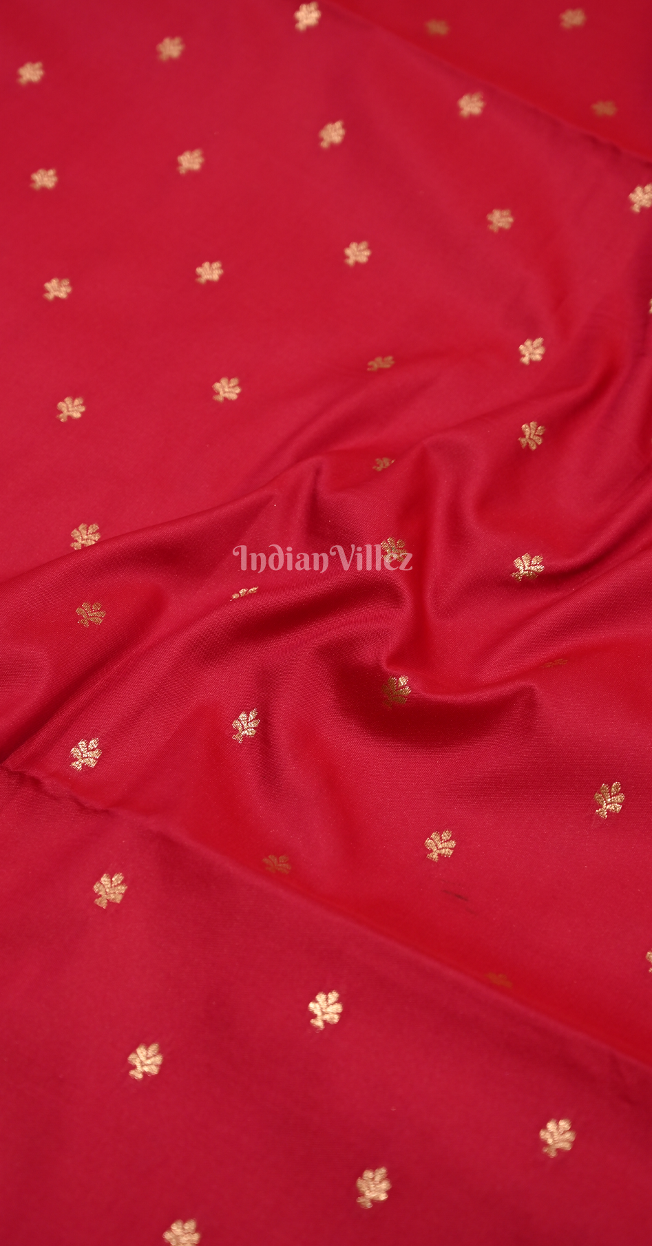 Exclusive Red Buti Design Pure Mashru Satin Silk Banarasi Saree