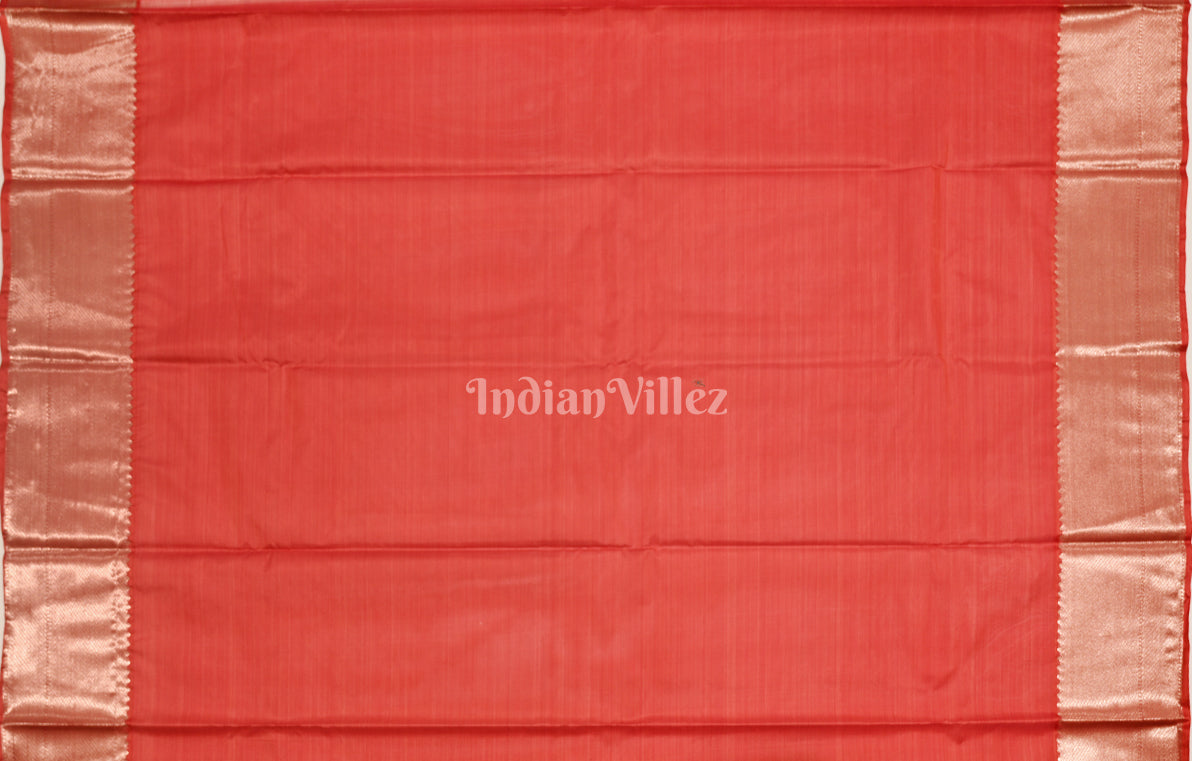 Red Digital Print Kanjivaram Silk Saree