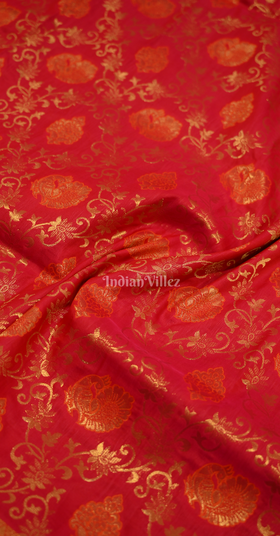 Pink Yellow Pure Chaap Weaving Silk Saree