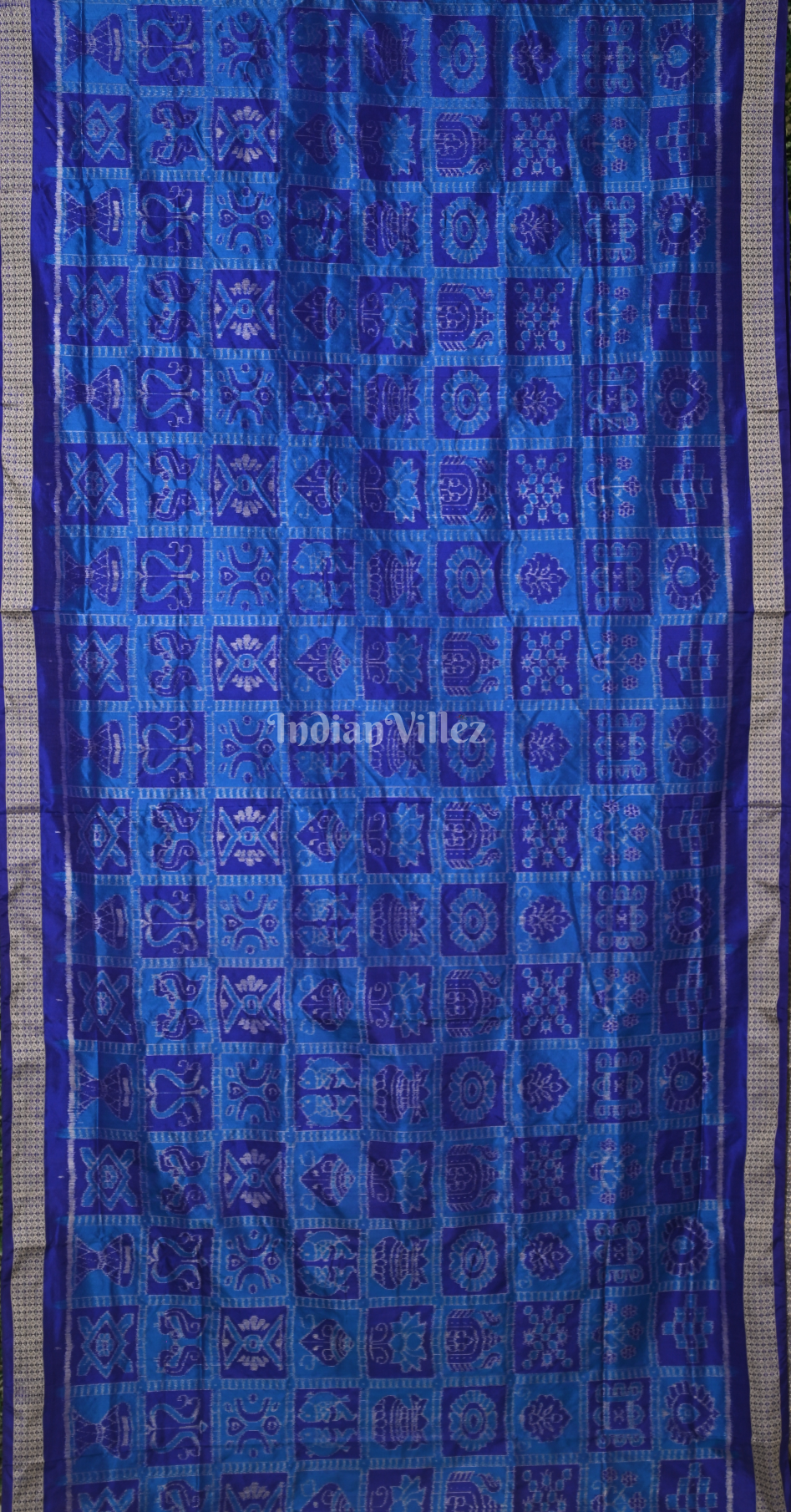 Exclusive Royal Blue Nabakothi Odisha Ikat Sambalpuri Silk Saree 