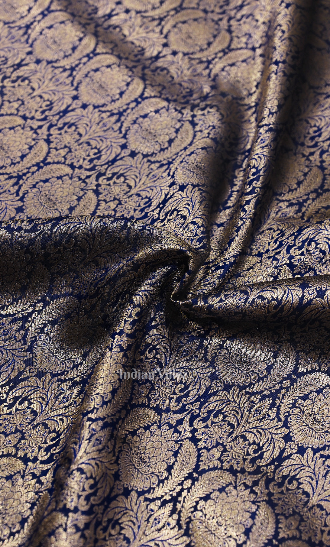 Royal Blue Pure Brocade Kanjivaram Silk Saree