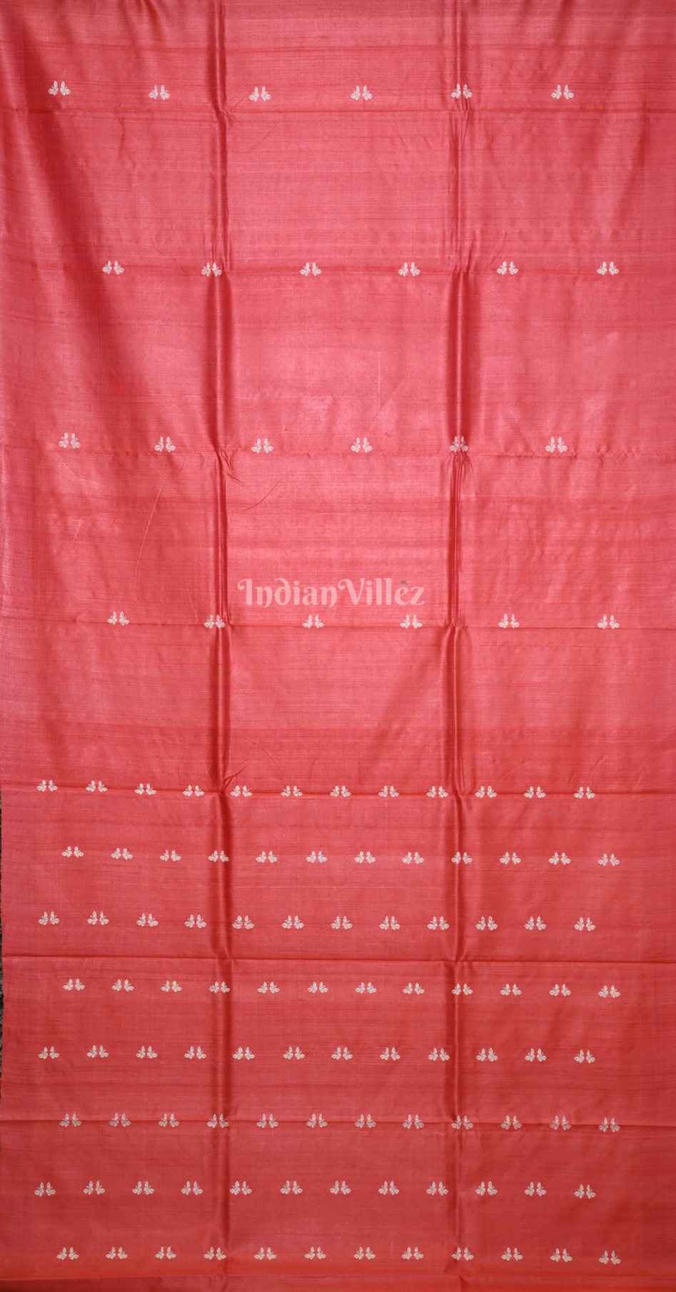 Red Butterfly Motif Fine Gopalpur Tussar Silk Saree