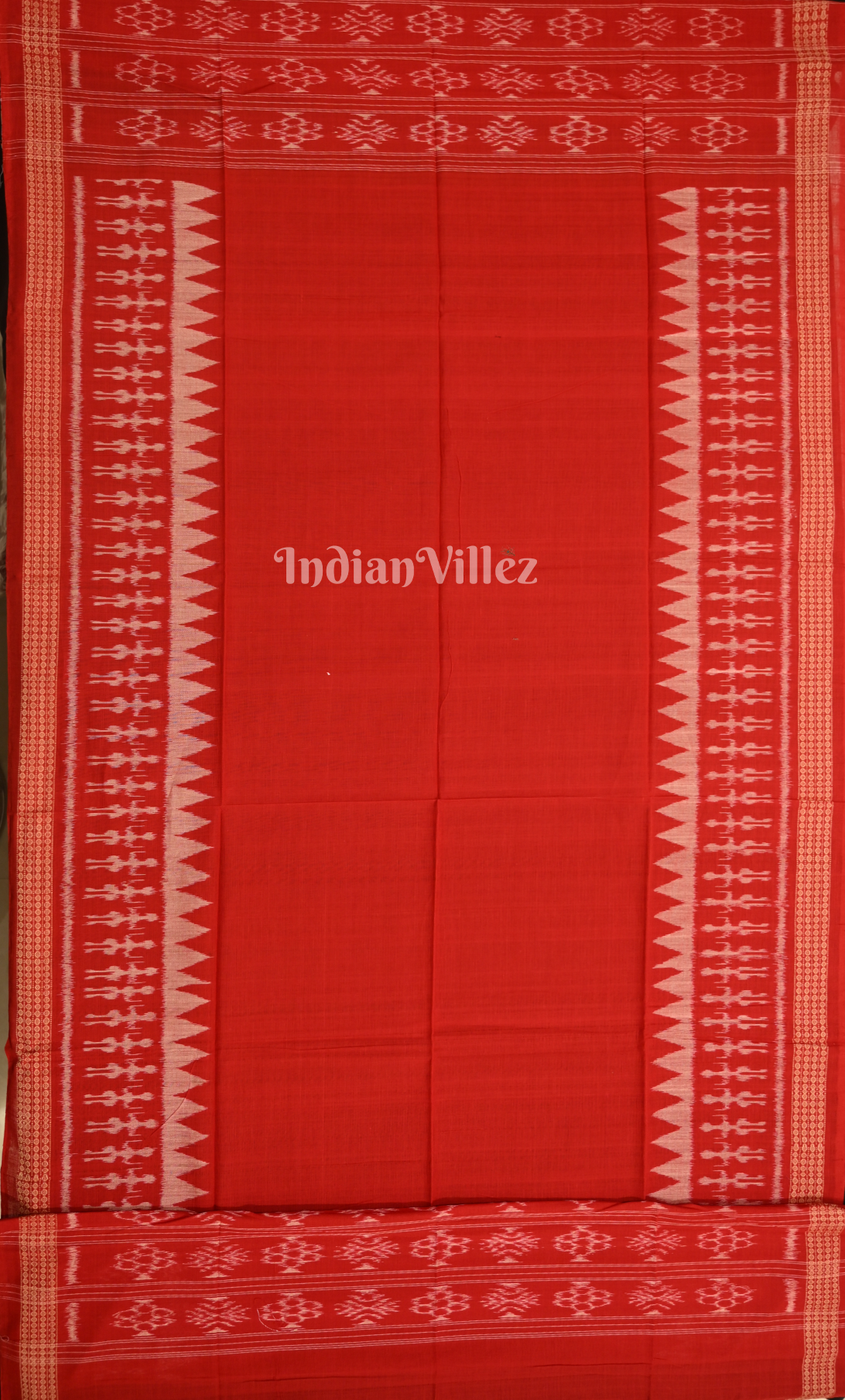 Maroon Red Tribal Design Odisha Ikat Sambalpuri Dress Set & Dupatta 