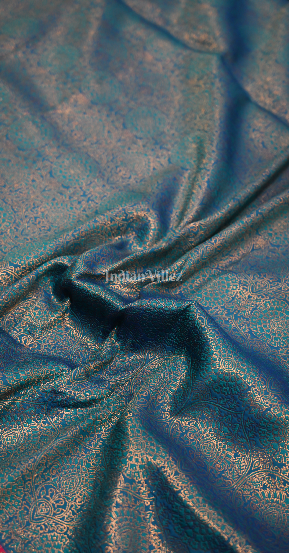 Sky Pink Chaap Weaving Silk Saree