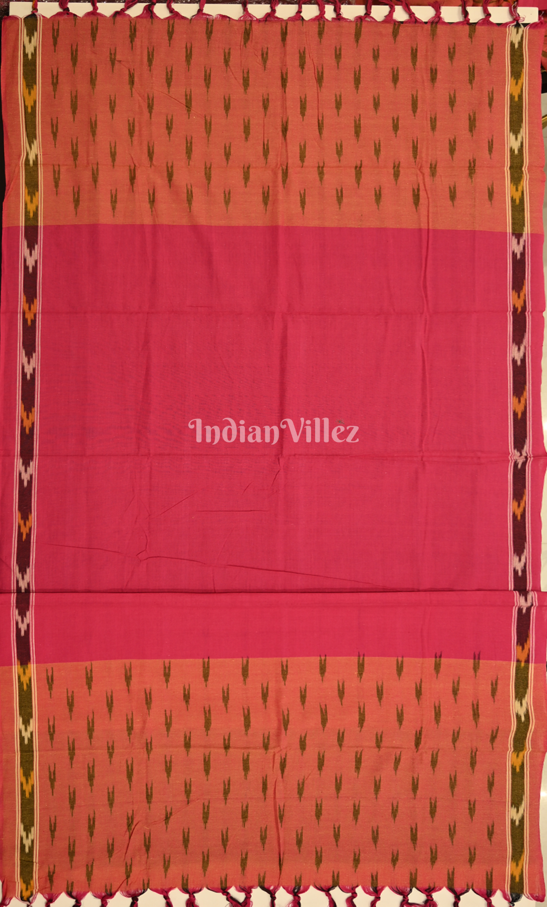 Pink Pochampally Ikat Cotton Unstitched Suit Sets