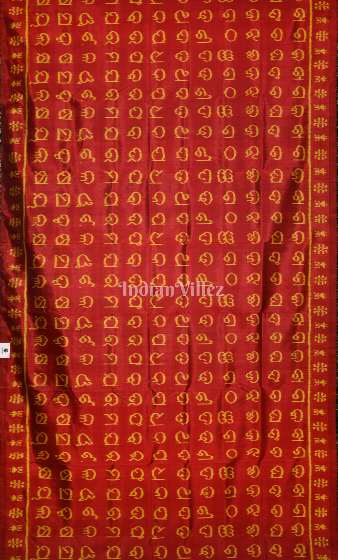 Red Odia Barnamala Odisha Ikat Contemporary Designer Silk Saree