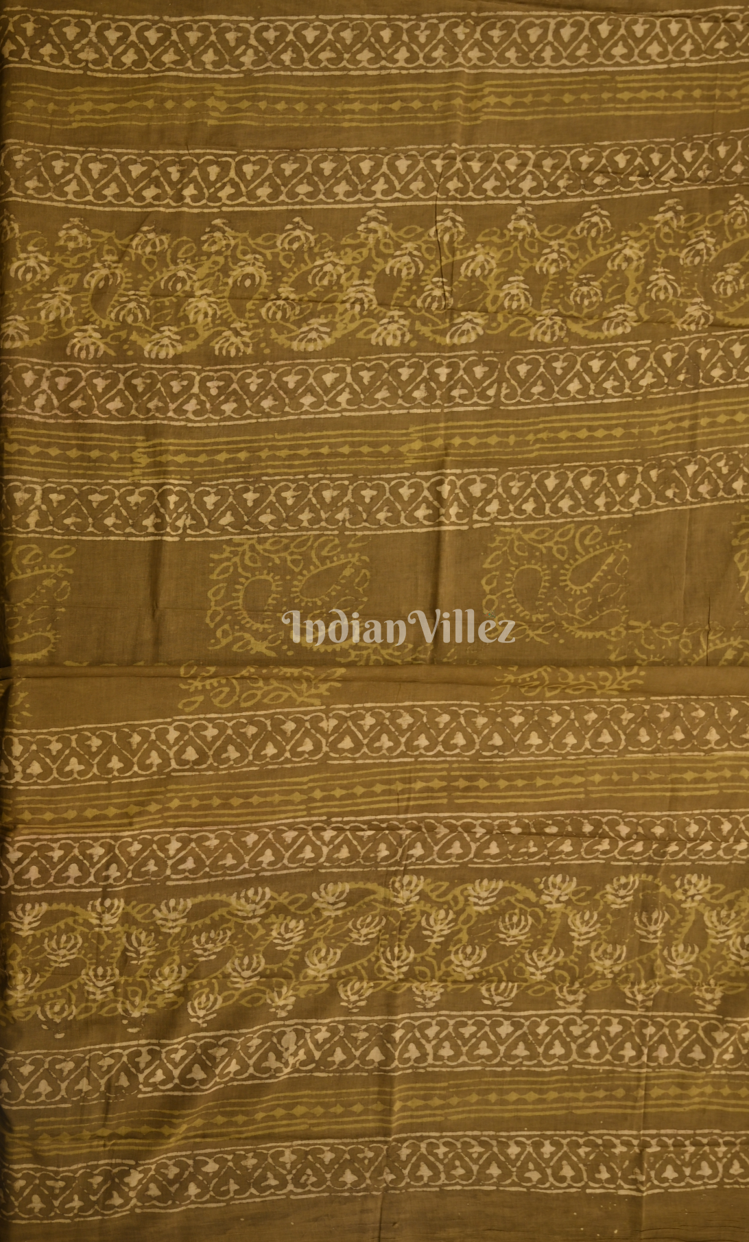 Green Dabu Block Printed Cotton Suit Sets