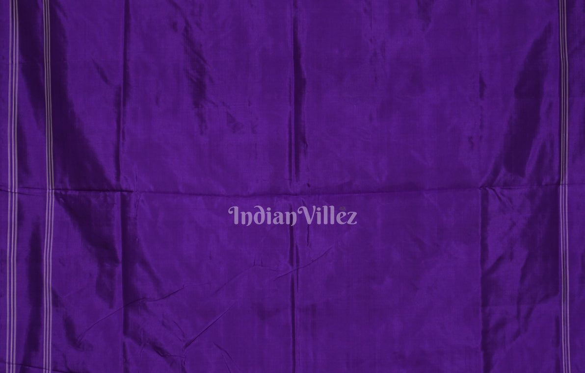 Purple Pochampally Ikat Silk Saree 