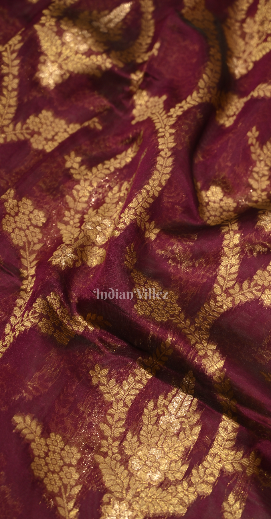 Purple Dual Tone Weaving Organza Saree With Blouse Piece
