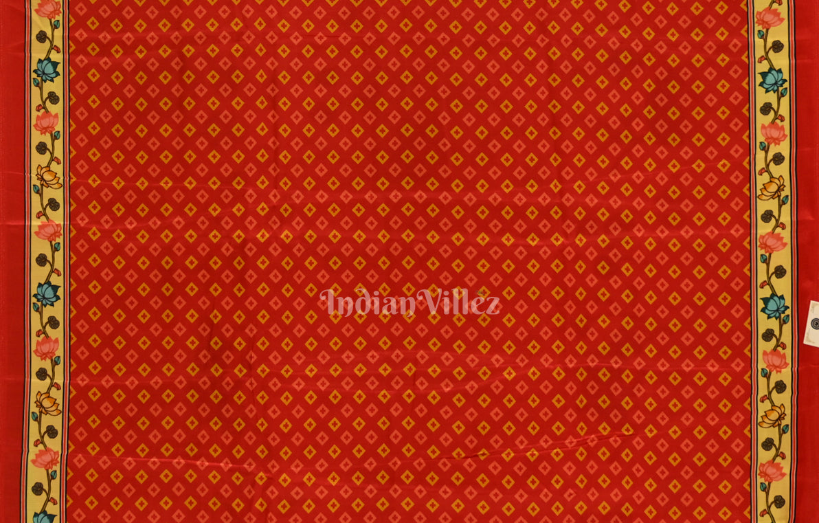 Beautiful Designer  Off White Bandhej Gajji Silk Saree