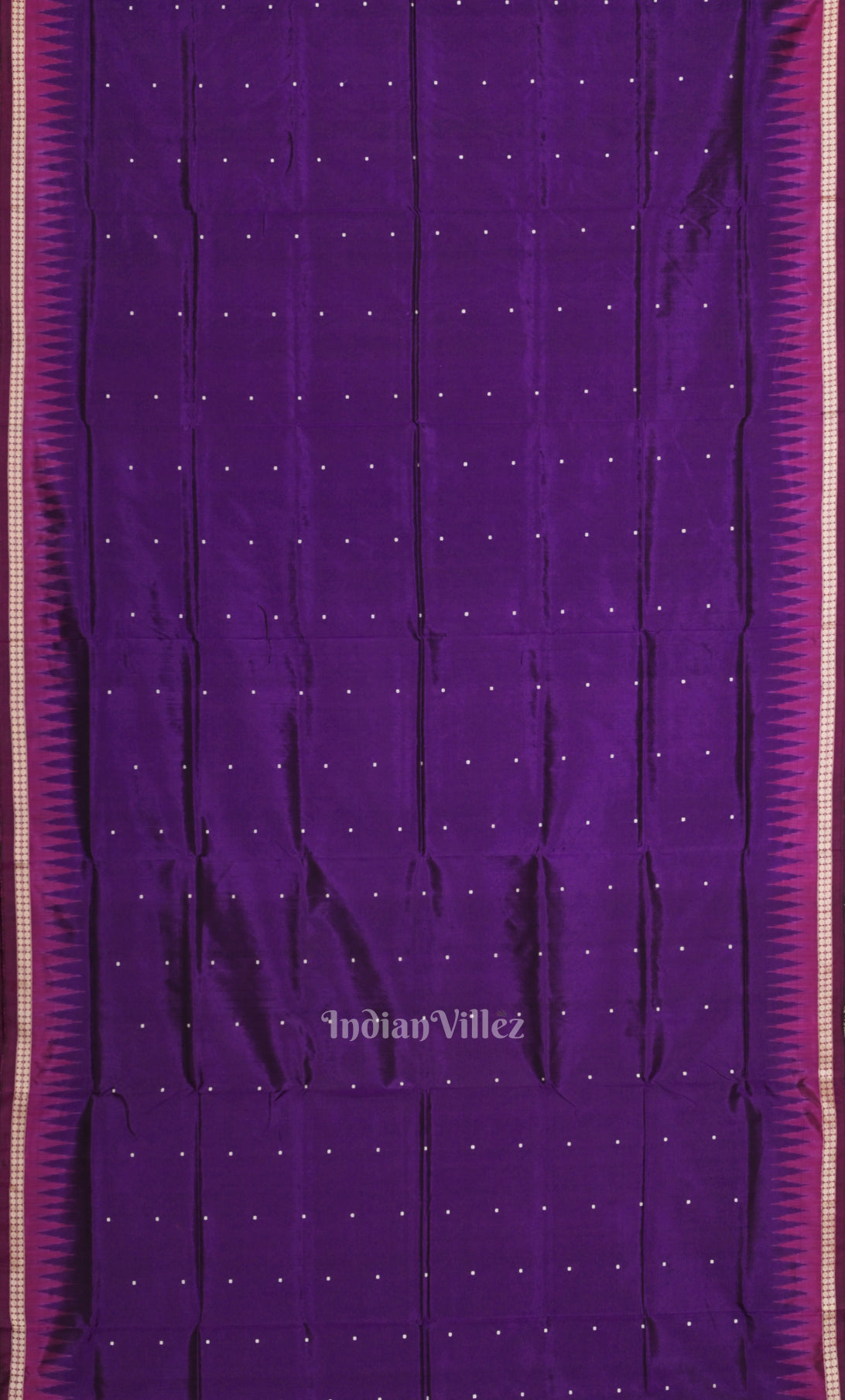 Purple  Pink Single Butta Design Odisha Ikat Bomkai Silk Saree