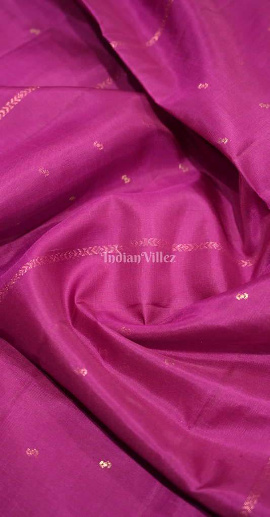 Pink Golden Zari Pure Kanjivaram Soft Silk Saree