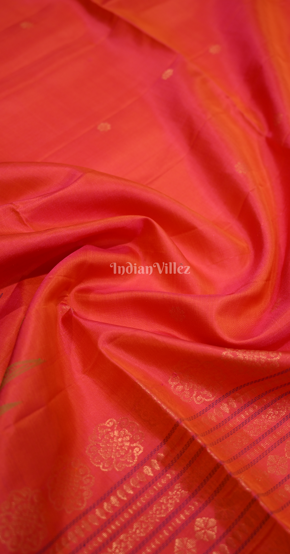 Red Golden Zari Pure Kanjivaram Soft Silk Saree