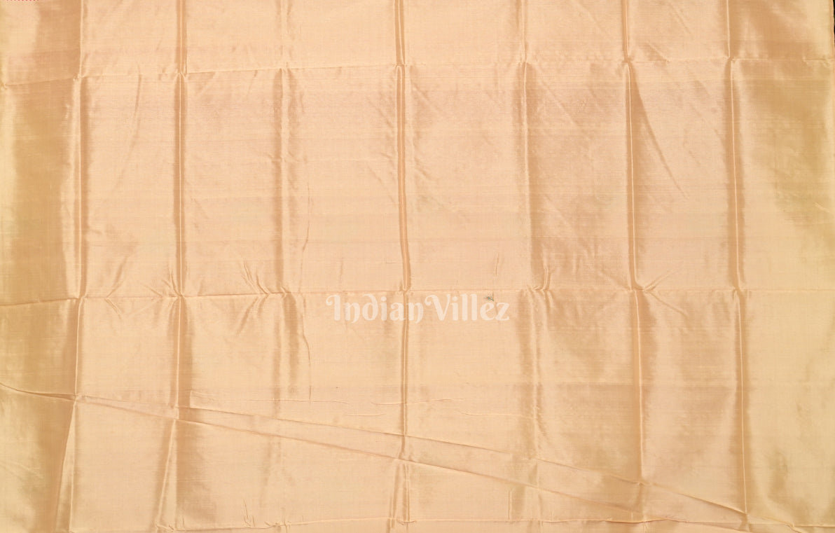 Red Beige Tribal Doli Sawari Odisha Ikat Bomkai Sambalpuri Silk Saree