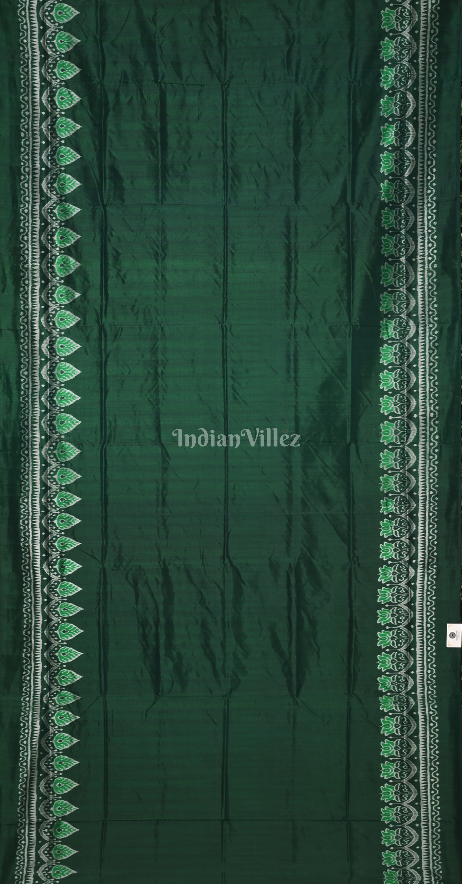 Green Lotus Scot Odisha Ikat Contemporary Designer Silk Saree 