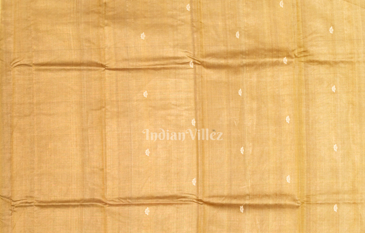 Golden Yellow Gopalpur Tussar Silk Saree 