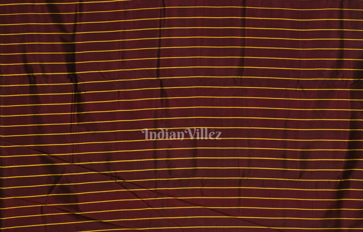 Mustard Yellow Coffee Contemporary Designer Silk Saree 