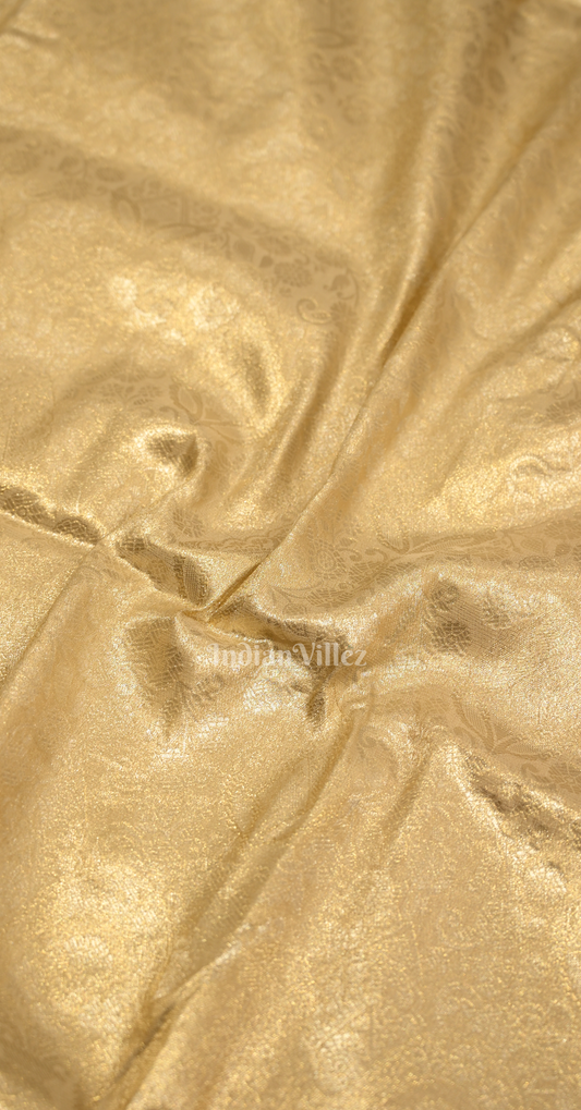 Beige Pink Pure Tissue Kanjivaram Silk Saree