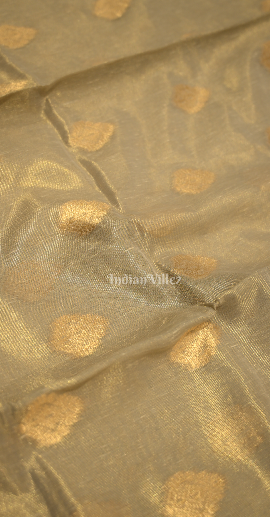 Off White Kora Tissue Saree With Paithani Pallu