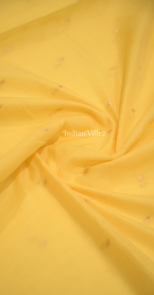Yellow  Red Spun Weaving Silk Saree