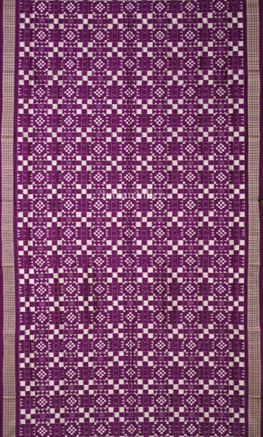Purple Pasapali Odisha Ikat Sambalpuri Silk Saree 