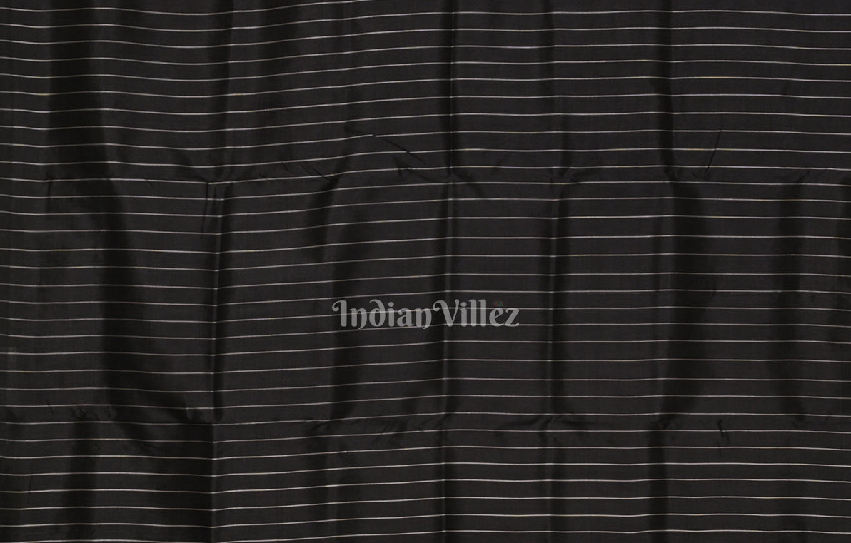 Magenta Pink Black Odia Barnamala Contemporary Designer Silk Saree 