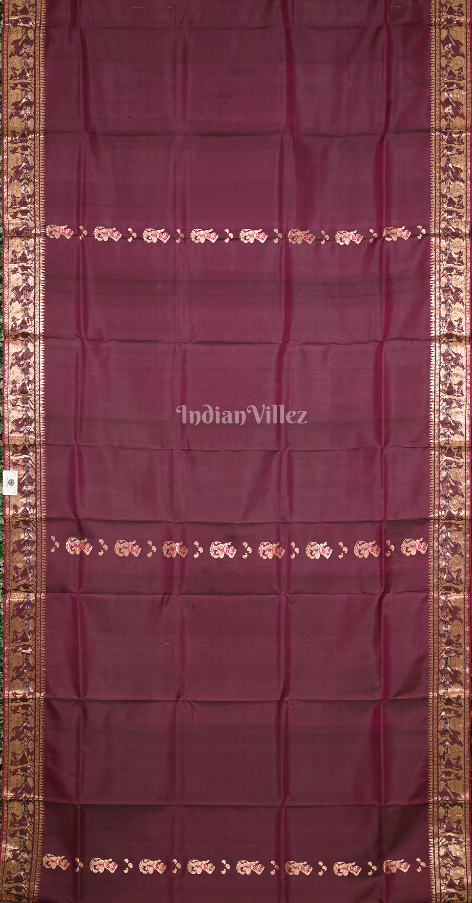 Maroon Handwoven Baluchari Silk Saree 