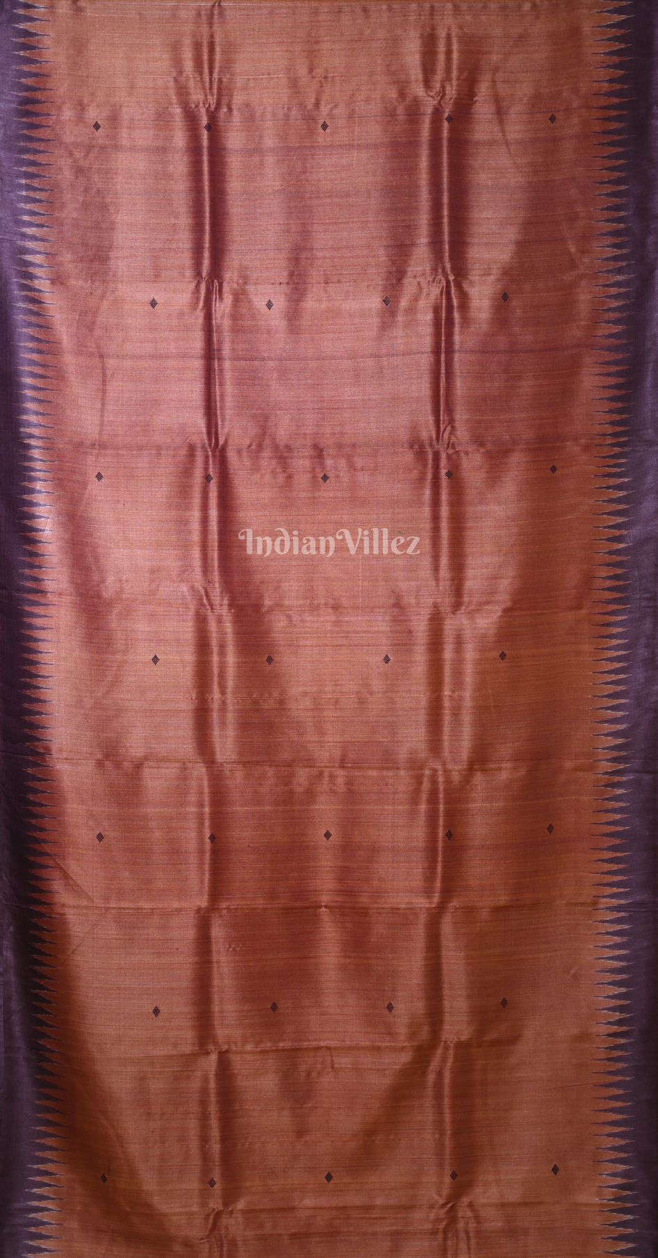 Rust Purple Fine Gopalpur Tussar Silk Saree