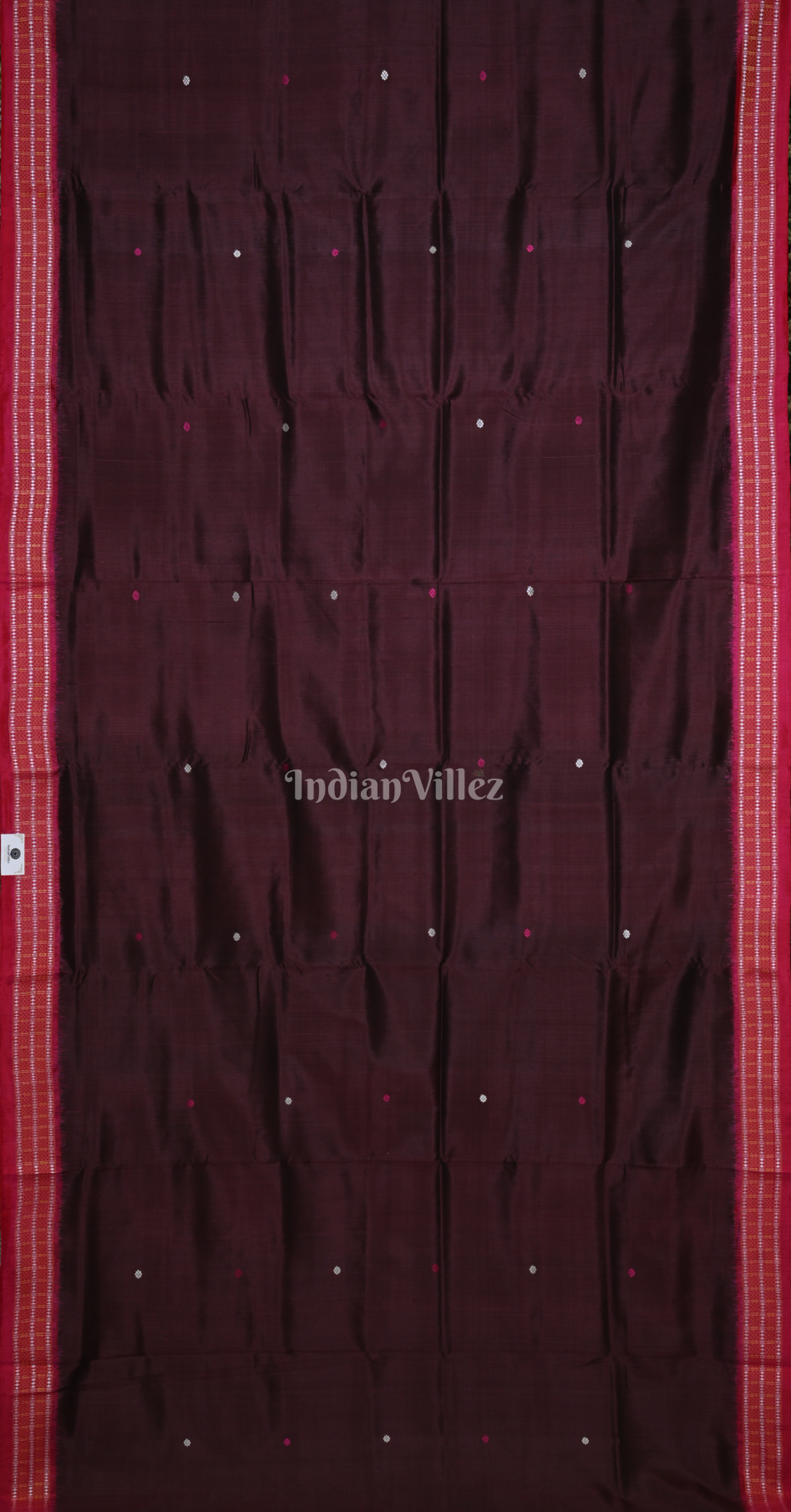 Maroon Pink Siminoi Odisha Ikat Khandua Silk Saree 