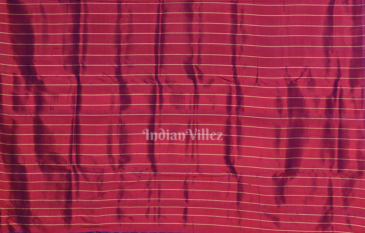  Red maroon Jhoti Theme Odisha Ikat Contemporary Designer Silk Saree