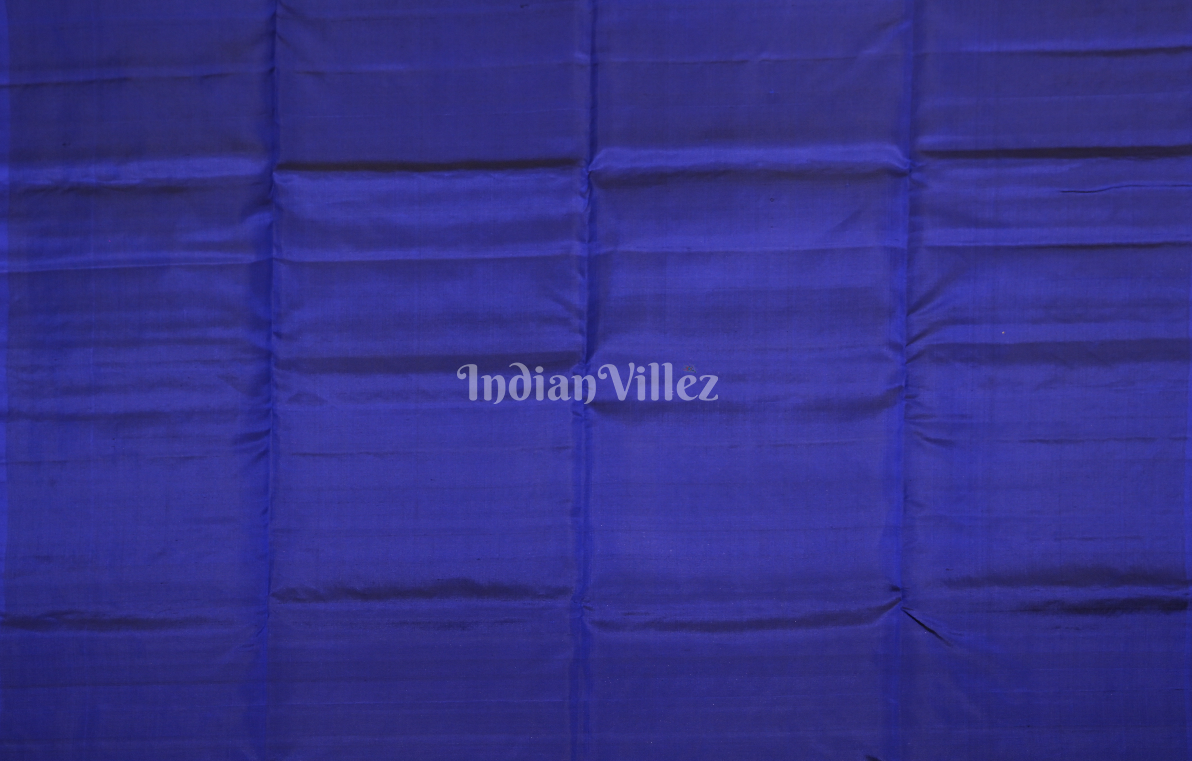 Royal Blue Pure Kanjivaram Soft Silk Saree with Doli Barat Border