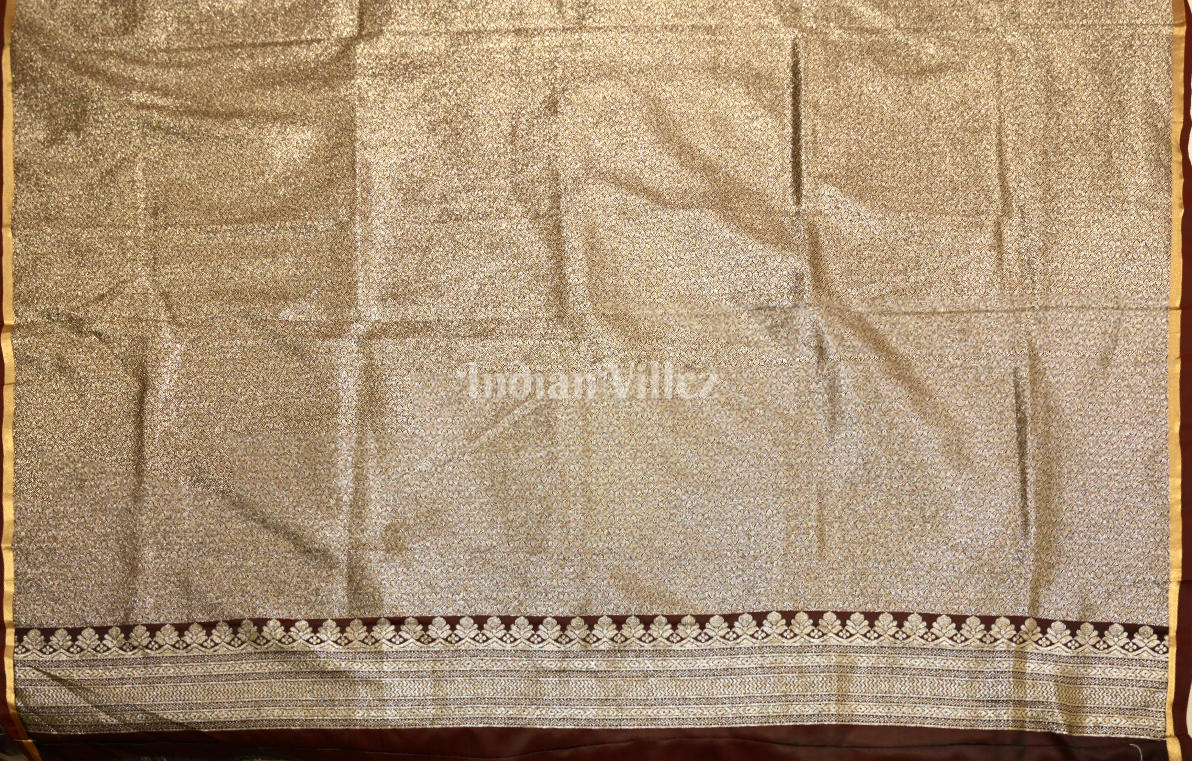 Purple Wine Zari Mashru Satin Banarasi Silk Saree