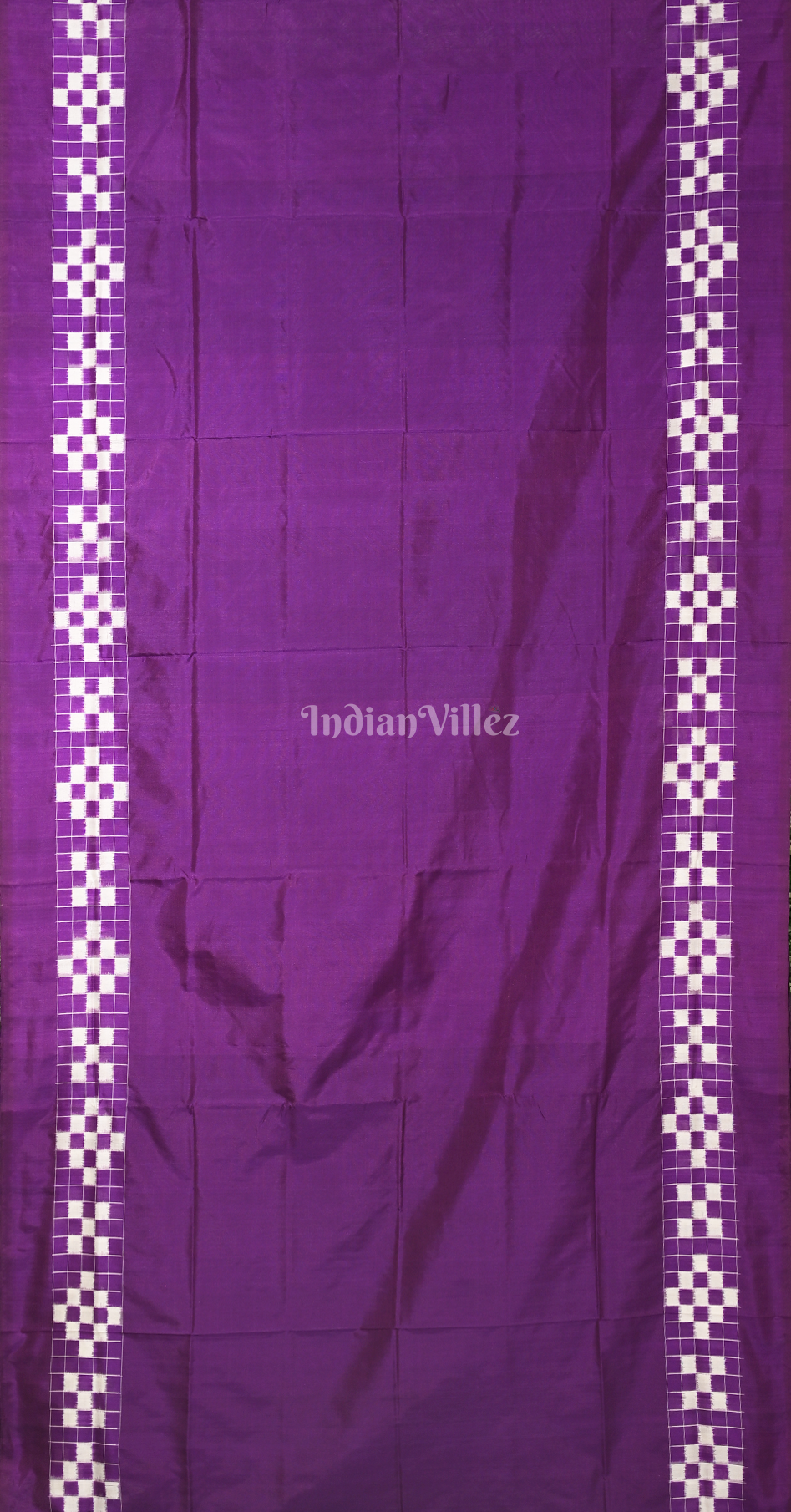 Purple White Pasapali Border Odisha Ikat Sambalpuri Silk Saree 