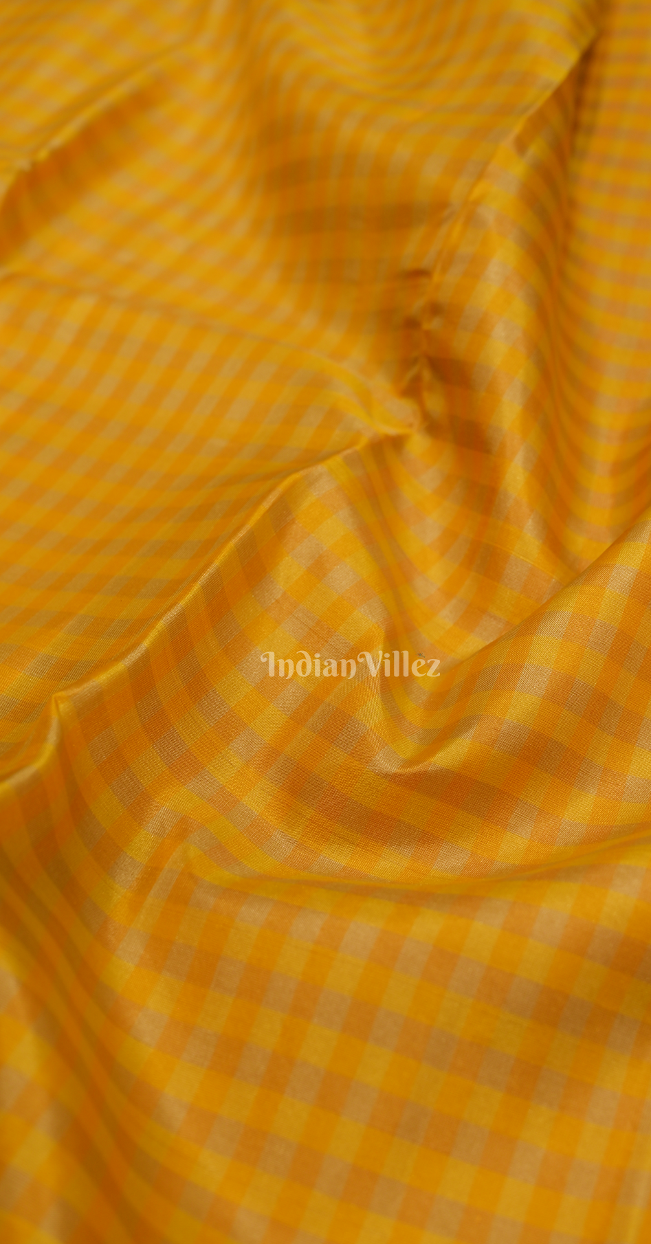 Exclusive Yellow Red Check Brocade Pure Kanjivaram Silk Saree 