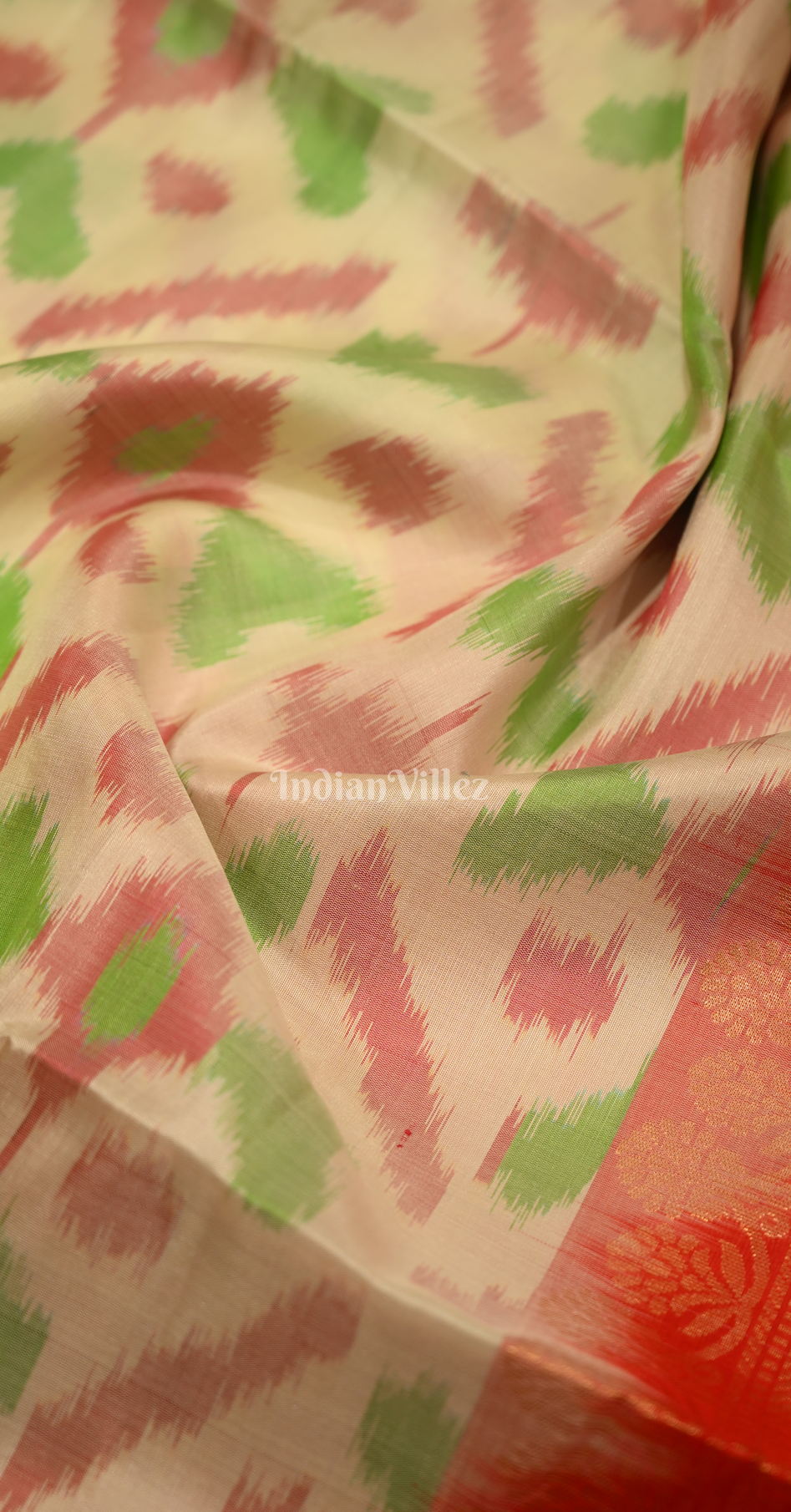 Off White with Multi color Pure Kanjivaram Soft Silk Saree 