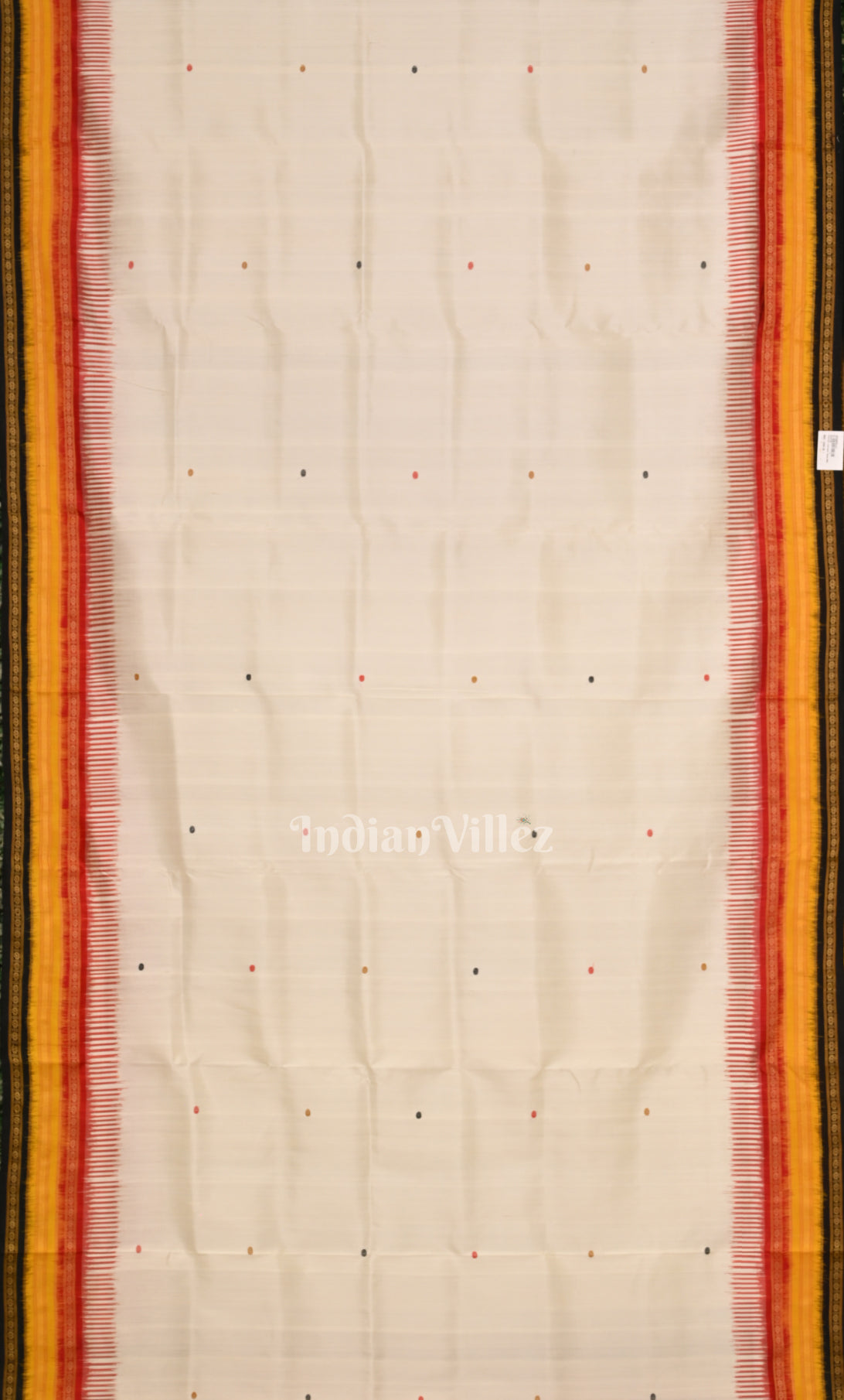 White Red Yellow Black Kathiphera Odisha Ikat Khandua Silk Saree 