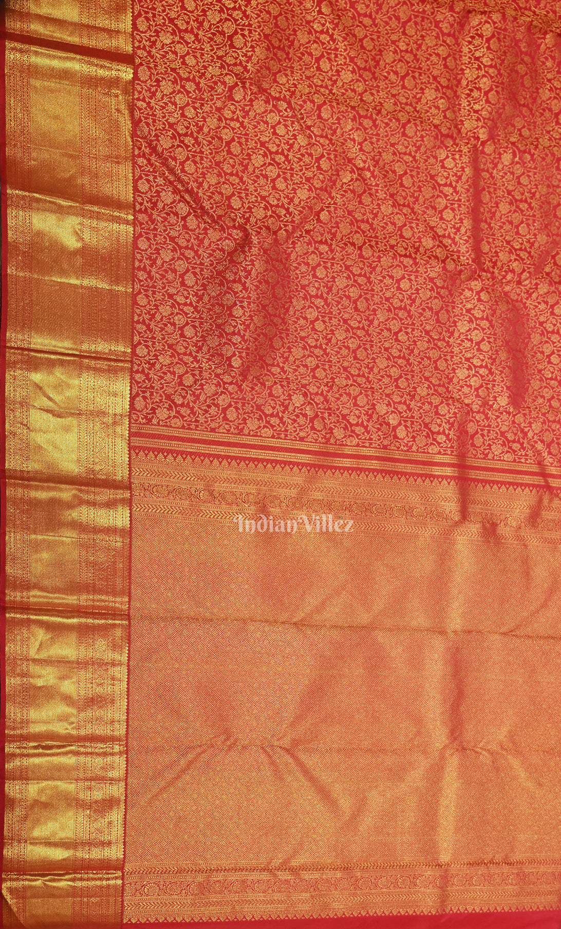 Royal Red Bridal Pure Brocade Kanjivaram Silk Saree 