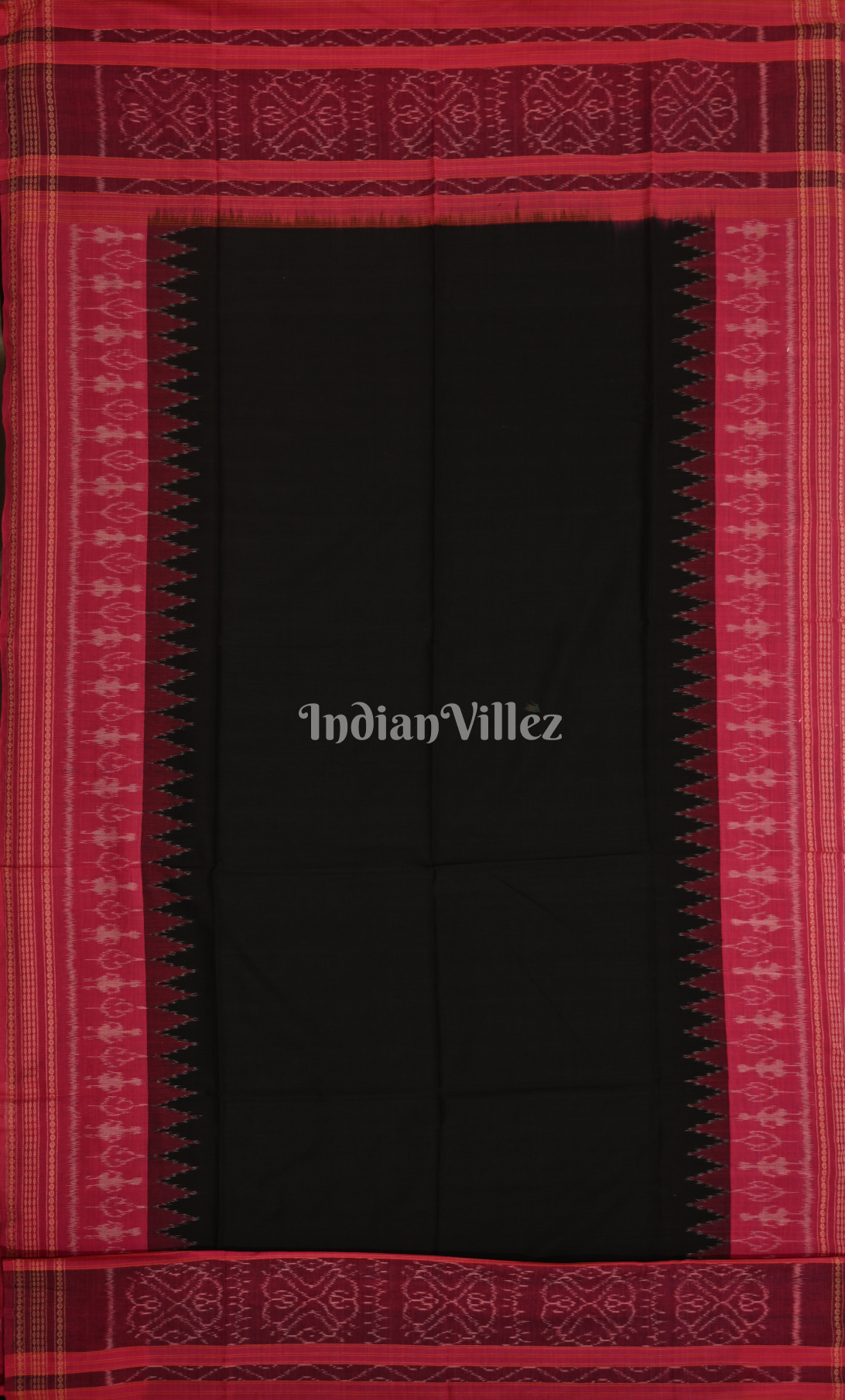 Grey Pink Floral Odisha Ikat  Sambalpuri Dress Set & Dupatta