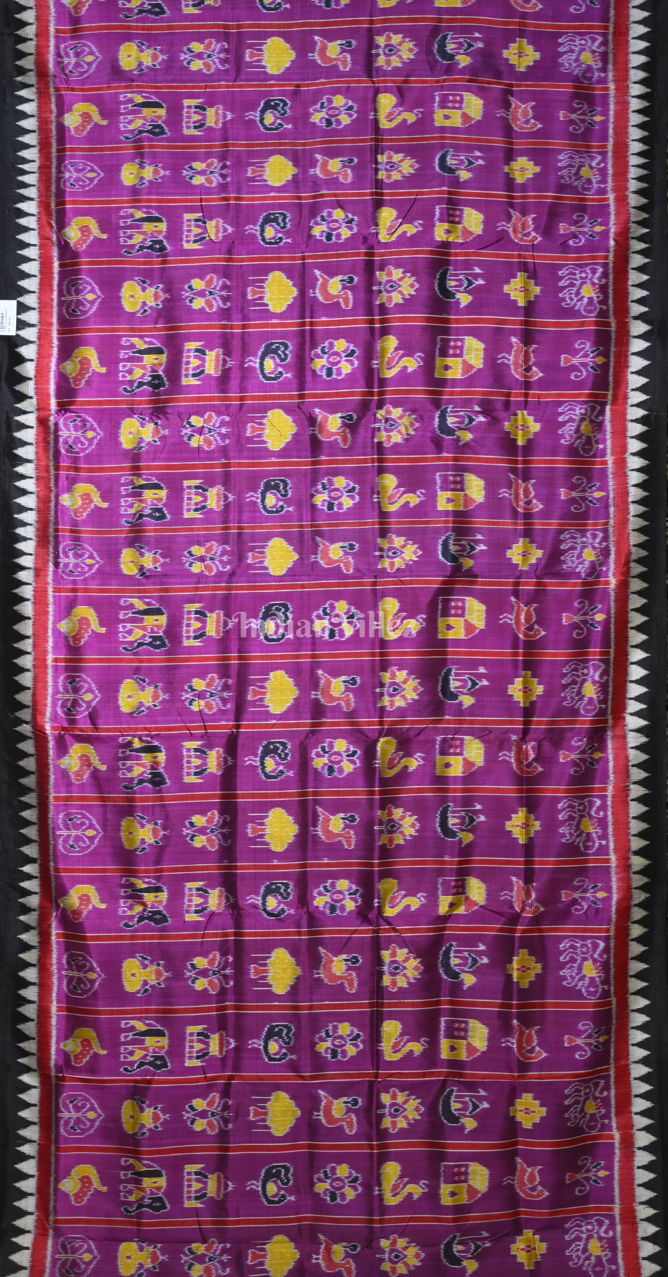 Purple Black Nabakothi  Odisha Ikat Contemporary Designer Saree 