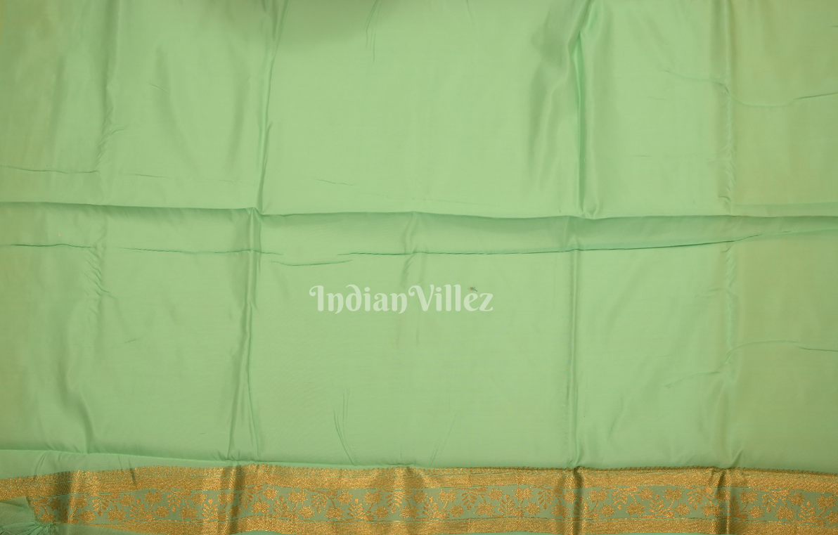 Greyish Golden Linen with Copper Zari Weaving Saree