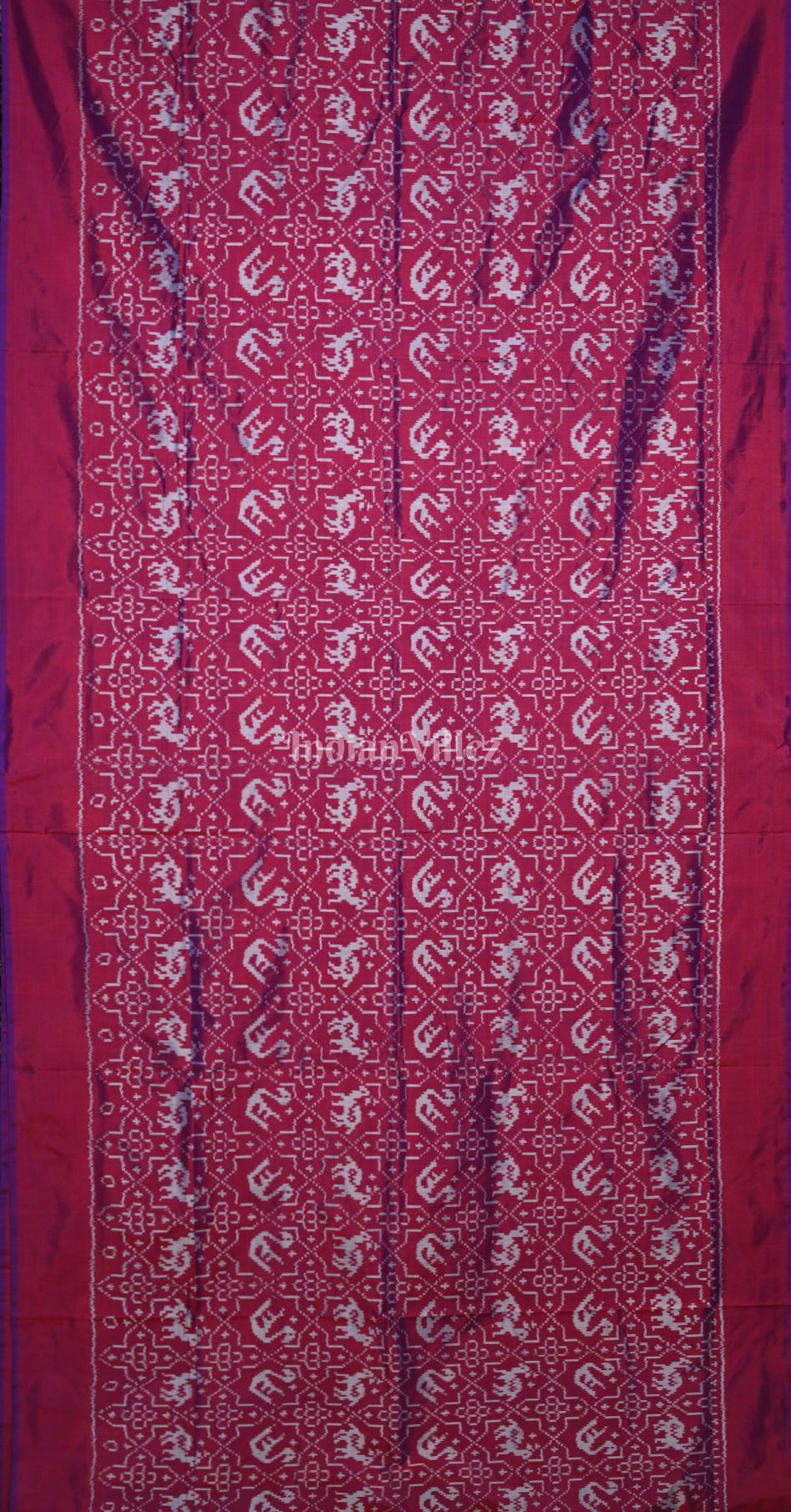 Exclusive Magenta Pink Pochampally Ikat Silk Saree