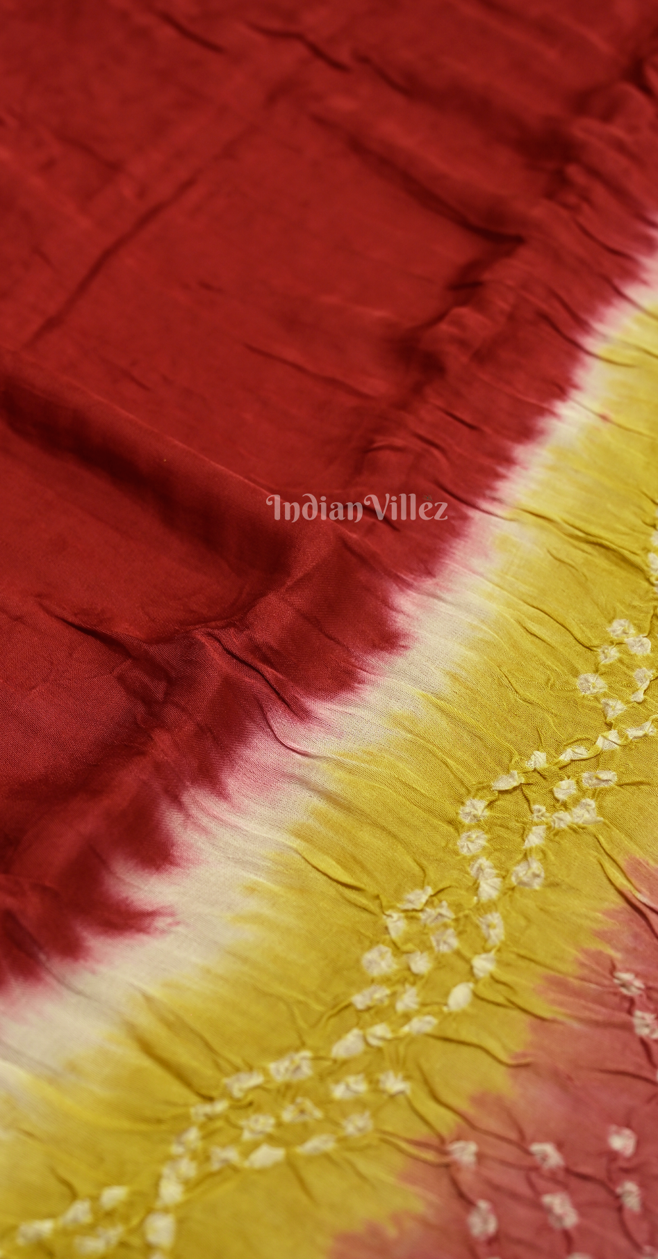 Red with Multicolor Bandhani Gharchola Gaji Silk Saree with Zari Work