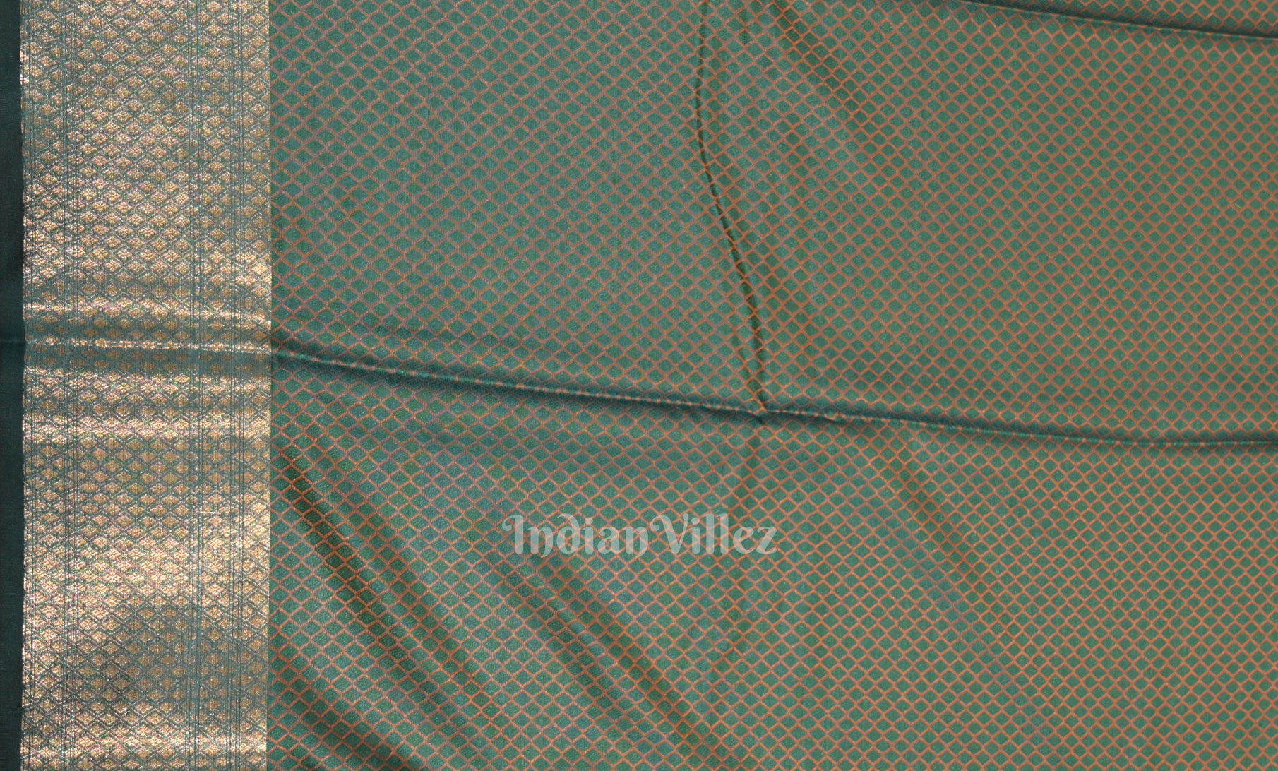Green Dual Tone Tanchoi Silk Banrasi Saree 