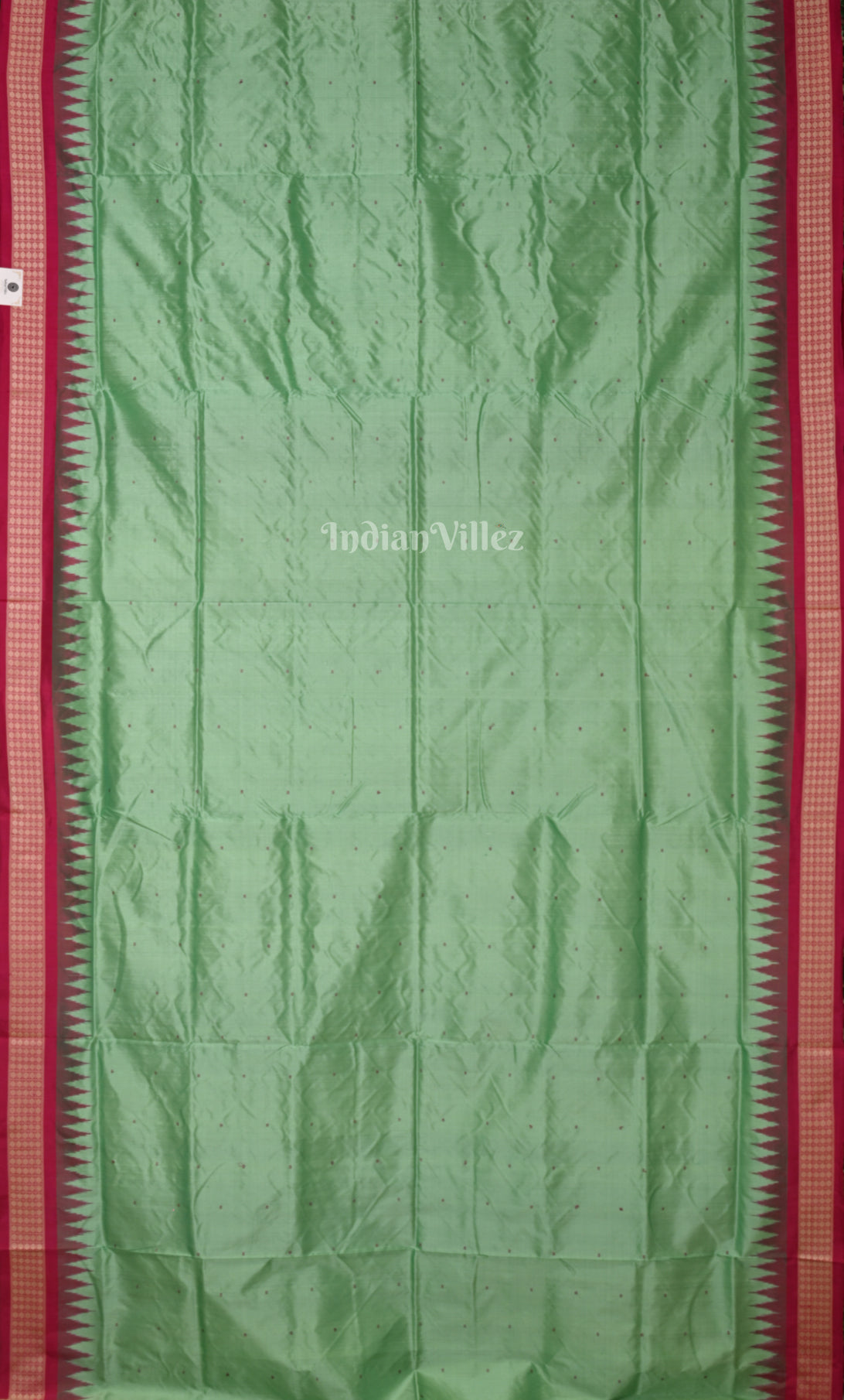 Pista Green Pink Odisha Ikat Bomkai Sambalpuri Silk Saree