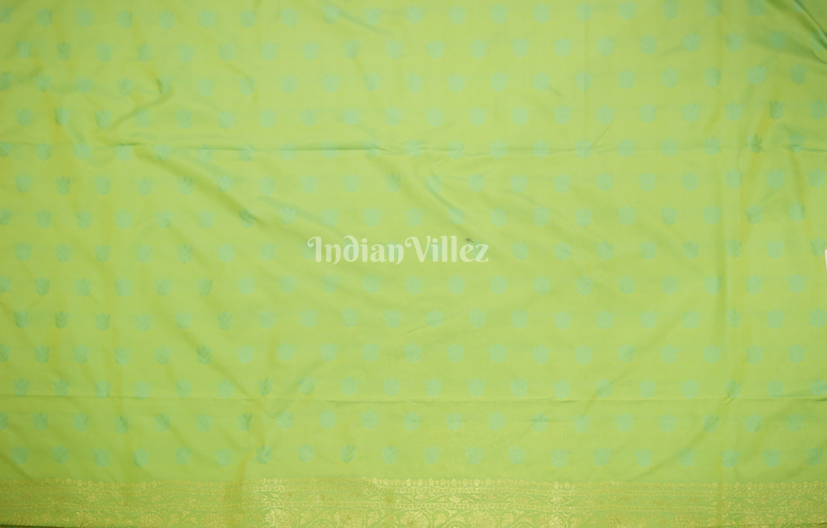 Green Two Tone Leheriya Banarasi Satin Silk Saree